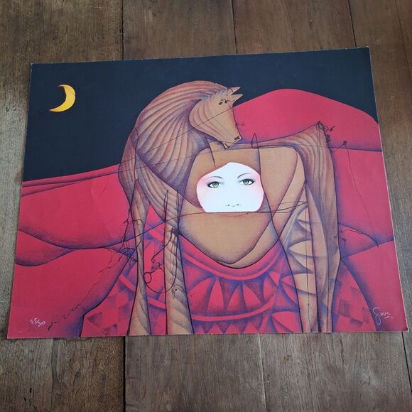 Gerrit Greve Signed/Numbered Serigraph "Desert Dream" Imbossed Mark On Corner